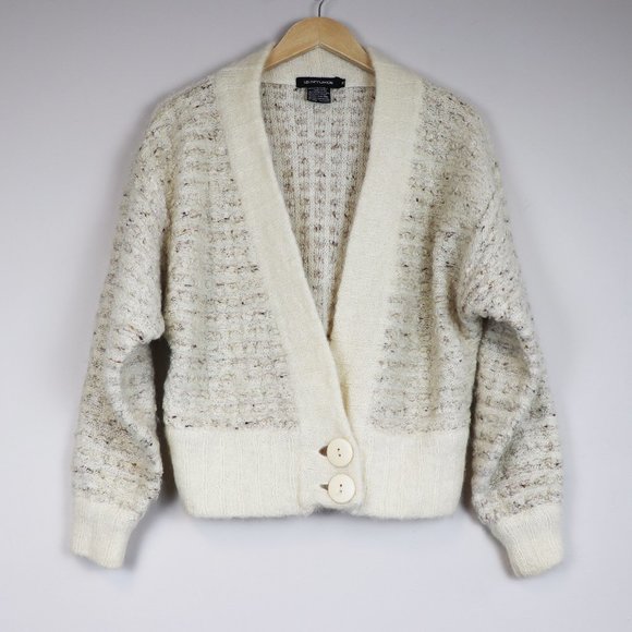 I.B. Diffusion Sweaters - Vintage I.B. Diffusion Wool Mohair Blend Cream Knit Sweater M